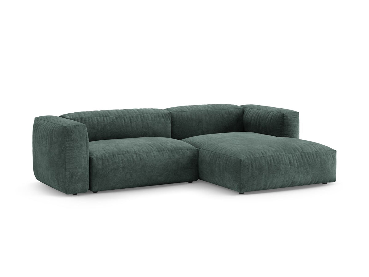 4-Sitzer Ecksofa rechts mit Schlaffunktion Martina in Petrol-Vogue präsentiert im Onlineshop von KAQTU Design AG. Bettsofa rechts ist von Micadoni