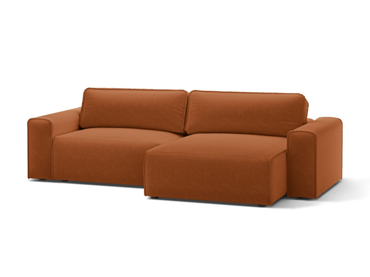 3-Sitzer Ecksofa rechts mit Schlaffunktion und Stauraum Victor in Brick-Moly präsentiert im Onlineshop von KAQTU Design AG. Bettsofa rechts ist von Micadoni
