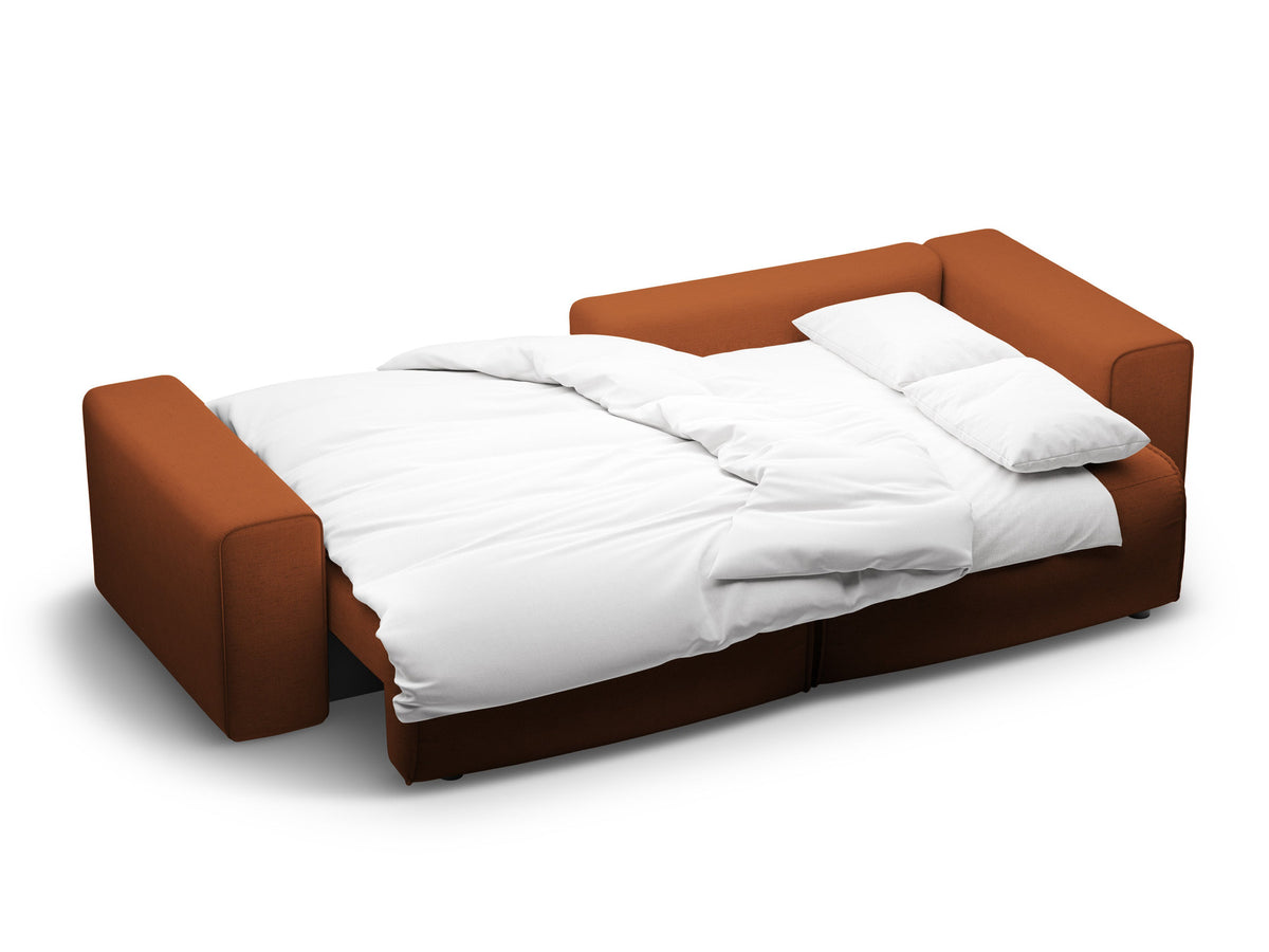 3-Sitzer Ecksofa rechts mit Schlaffunktion und Stauraum Victor in Brick-Moly präsentiert im Onlineshop von KAQTU Design AG. Bettsofa rechts ist von Micadoni