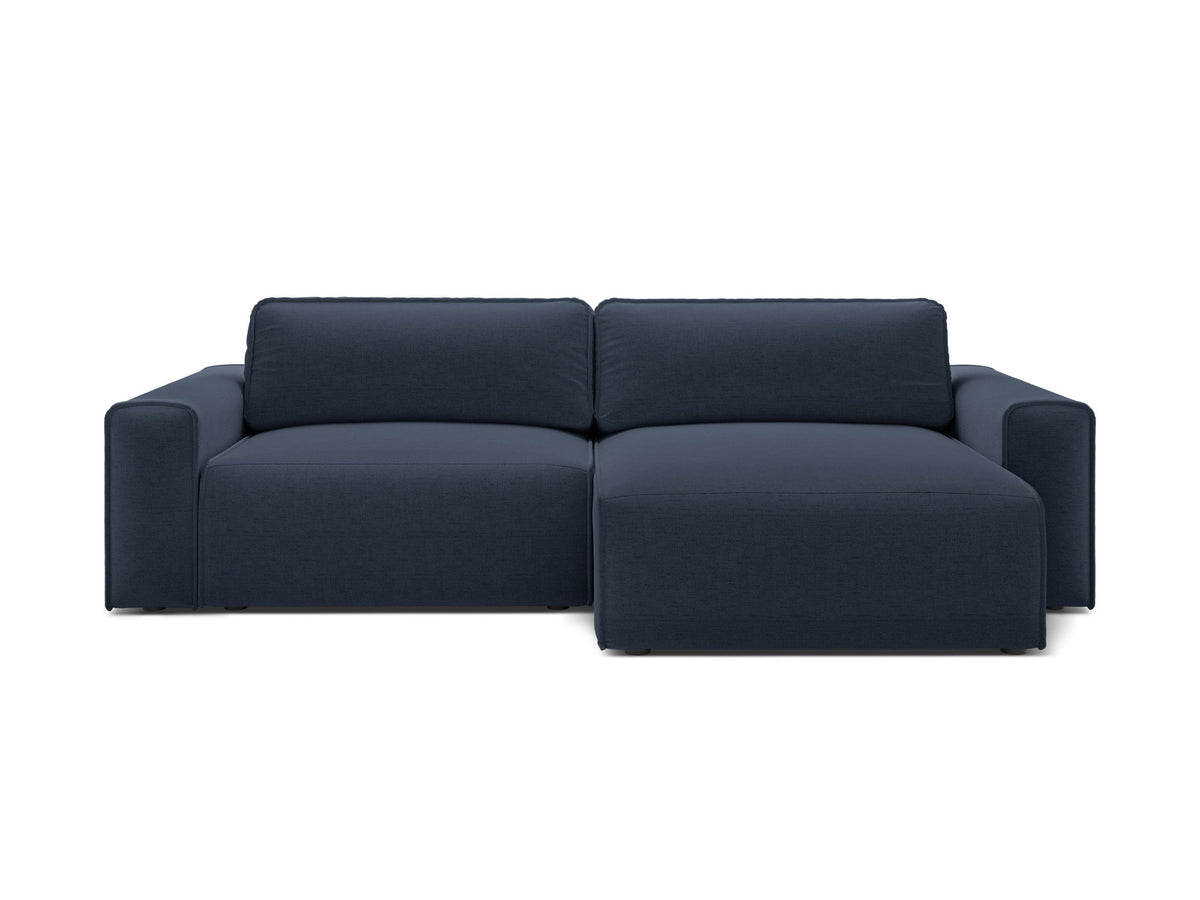 3-Sitzer Ecksofa rechts mit Schlaffunktion und Stauraum Victor in Royal Blue-Moly präsentiert im Onlineshop von KAQTU Design AG. Bettsofa rechts ist von Micadoni