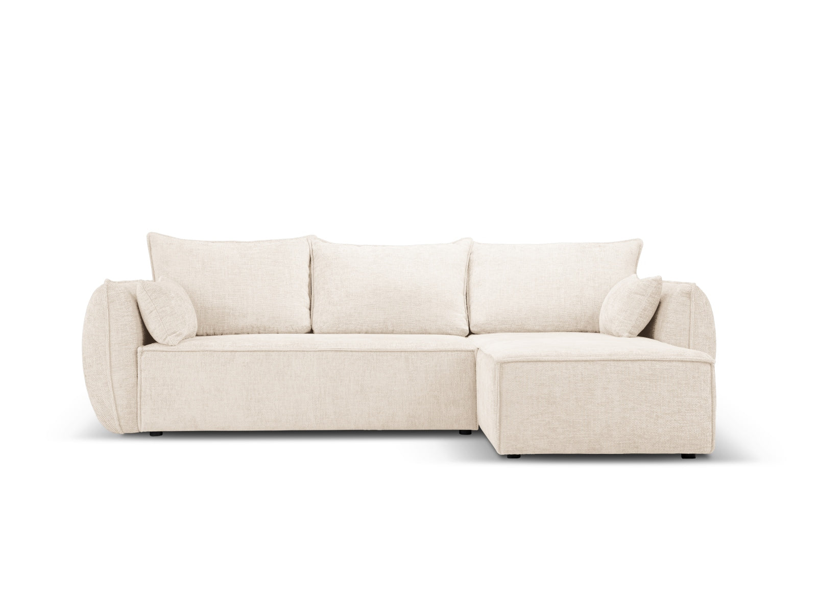 Kaelle Ecksofa rechts mit Schlaffunktion und Stauraumbox 4 Sitzer in Light Beige-Haga präsentiert im Onlineshop von KAQTU Design AG. Bettsofa rechts ist von Micadoni