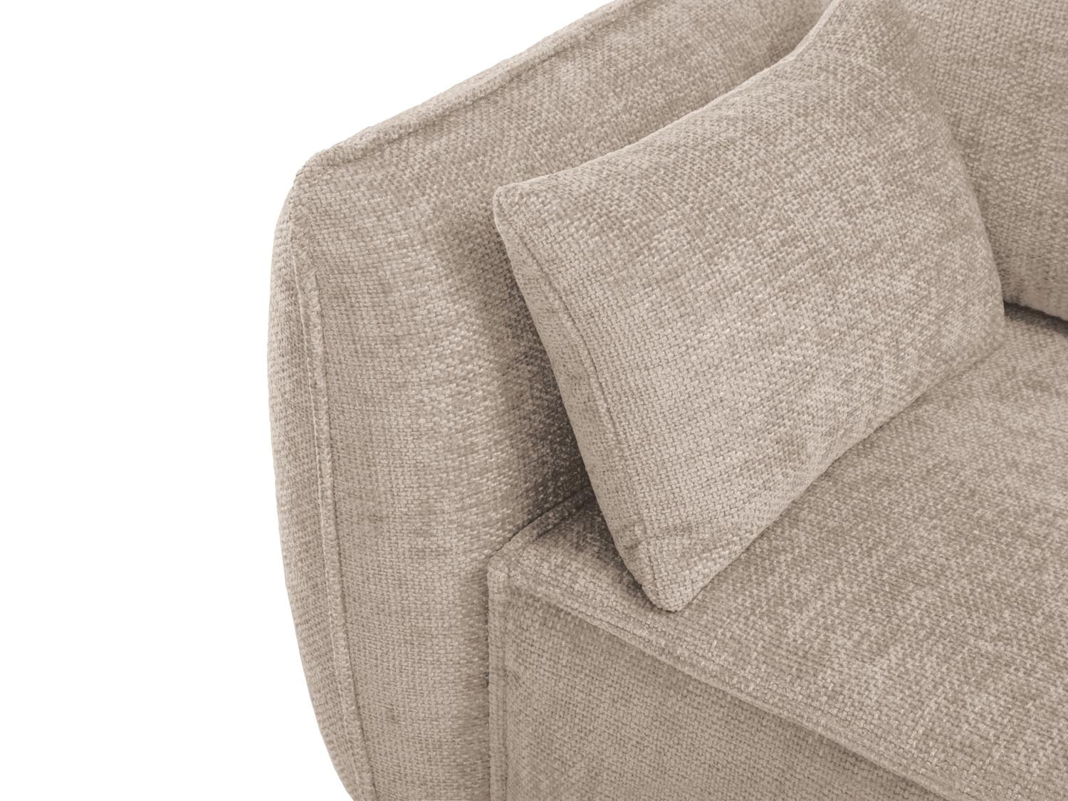 Beige Kaelle Ecksofa mit Schlaffunktion, 4-Sitzer, bietet zusätzlichen Stauraum und vereint Komfort mit modernem Design.