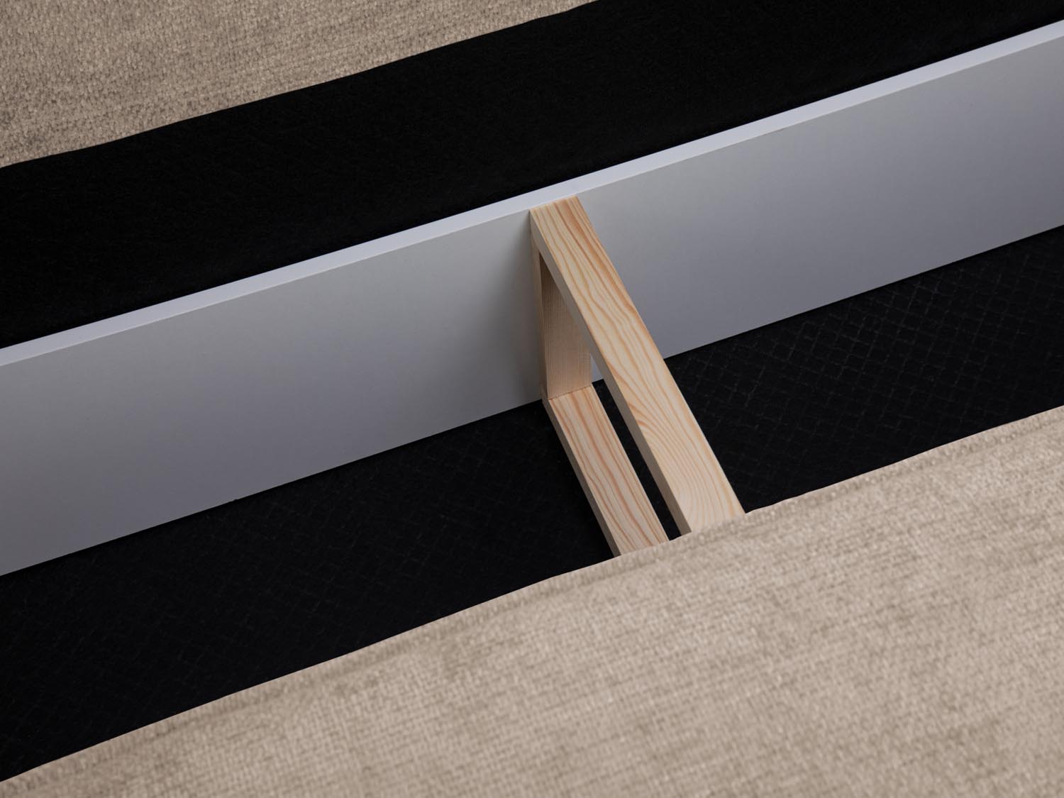 Beige Kaelle Ecksofa mit Schlaffunktion und Stauraum, 4-Sitzer, perfekt für gemütliche Abende und stilvolle Einrichtung.