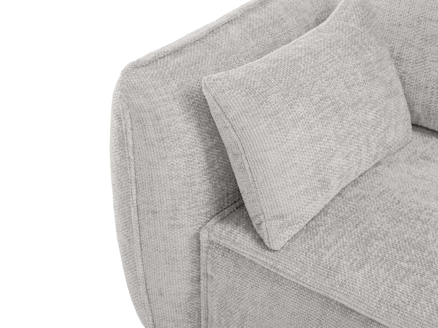 Elegantes Kaelle Ecksofa in Grau, 4-Sitzer mit praktischer Schlaffunktion und Stauraum, ideal für stilvolle Wohnräume.