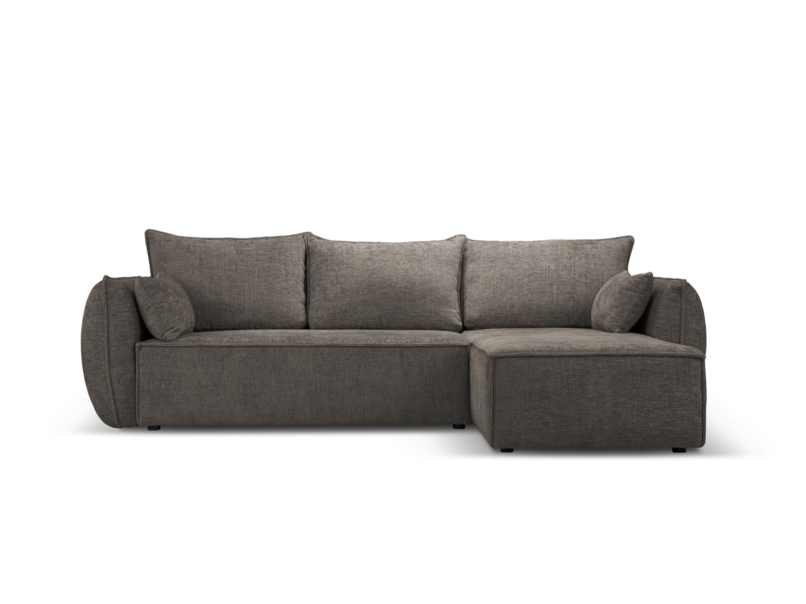 Kaelle Ecksofa rechts mit Schlaffunktion und Stauraumbox 4 Sitzer in Grey-Haga präsentiert im Onlineshop von KAQTU Design AG. Bettsofa rechts ist von Micadoni