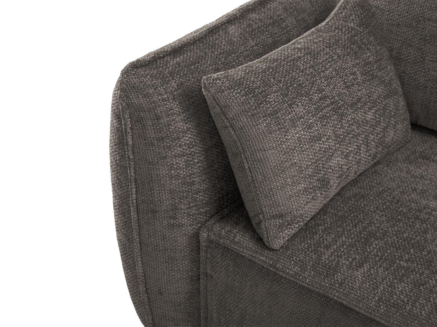 Elegantes Kaelle Ecksofa in Grau, 4-Sitzer mit praktischer Schlaffunktion und Stauraum, perfekt für entspannte Stunden und Gäste.