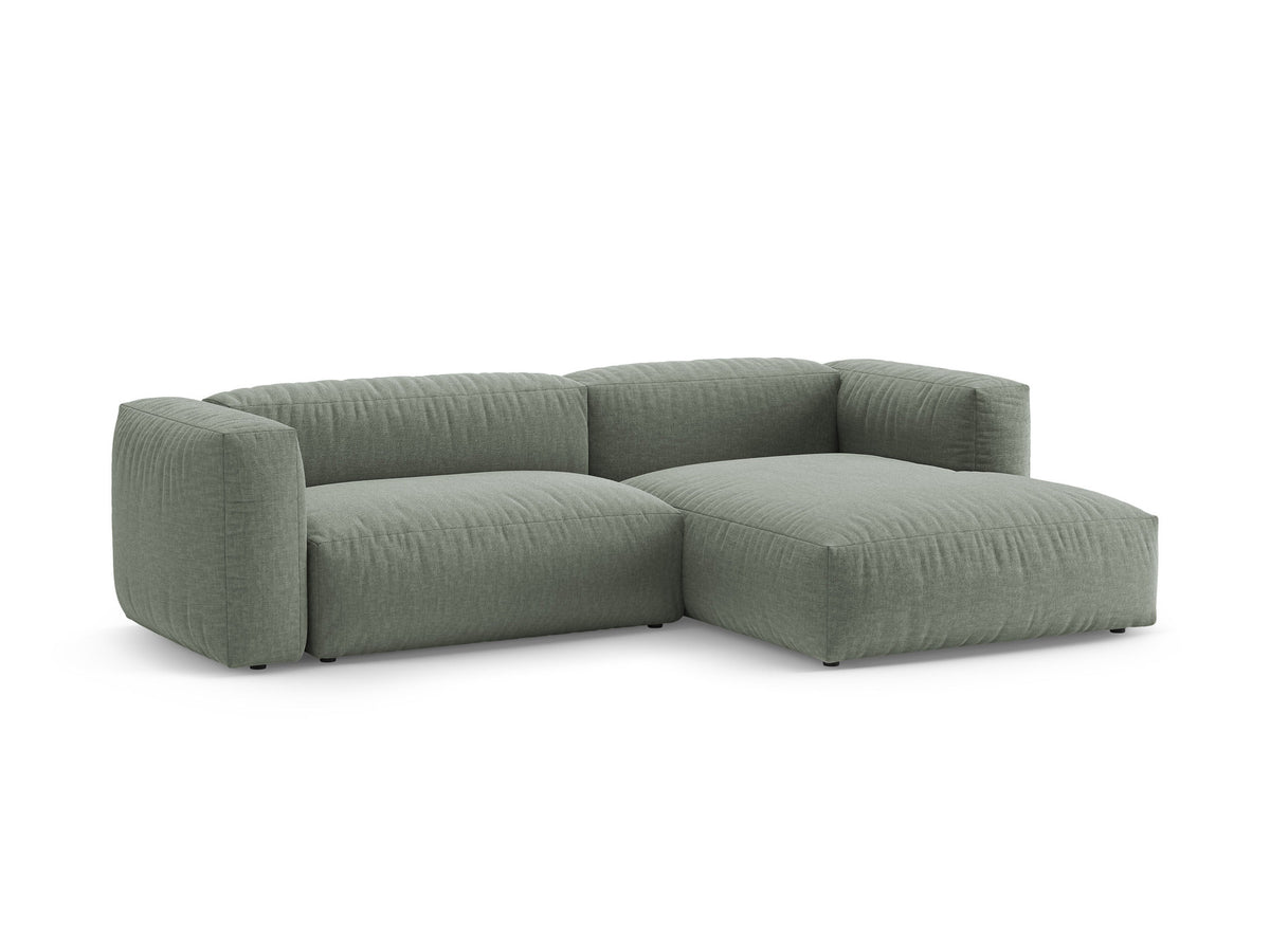 4-Sitzer Ecksofa rechts mit Schlaffunktion Martina in Moss Green-Boston präsentiert im Onlineshop von KAQTU Design AG. Bettsofa rechts ist von Micadoni