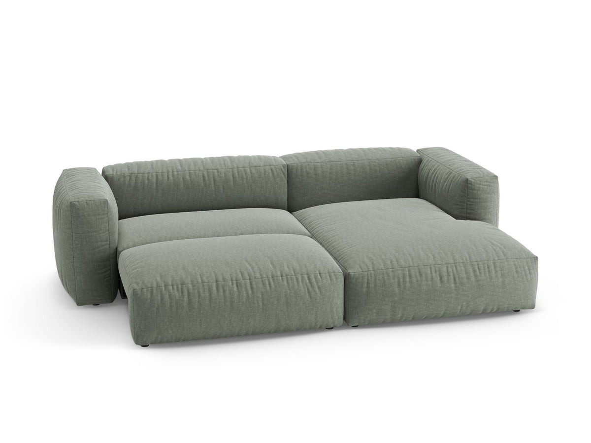 4-Sitzer Ecksofa rechts mit Schlaffunktion Martina in Moss Green-Boston präsentiert im Onlineshop von KAQTU Design AG. Bettsofa rechts ist von Micadoni