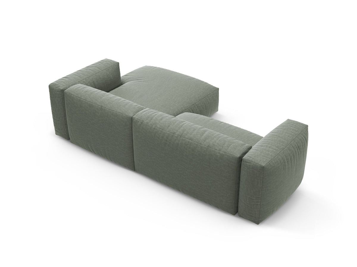 4-Sitzer Ecksofa rechts mit Schlaffunktion Martina in Moss Green-Boston präsentiert im Onlineshop von KAQTU Design AG. Bettsofa rechts ist von Micadoni