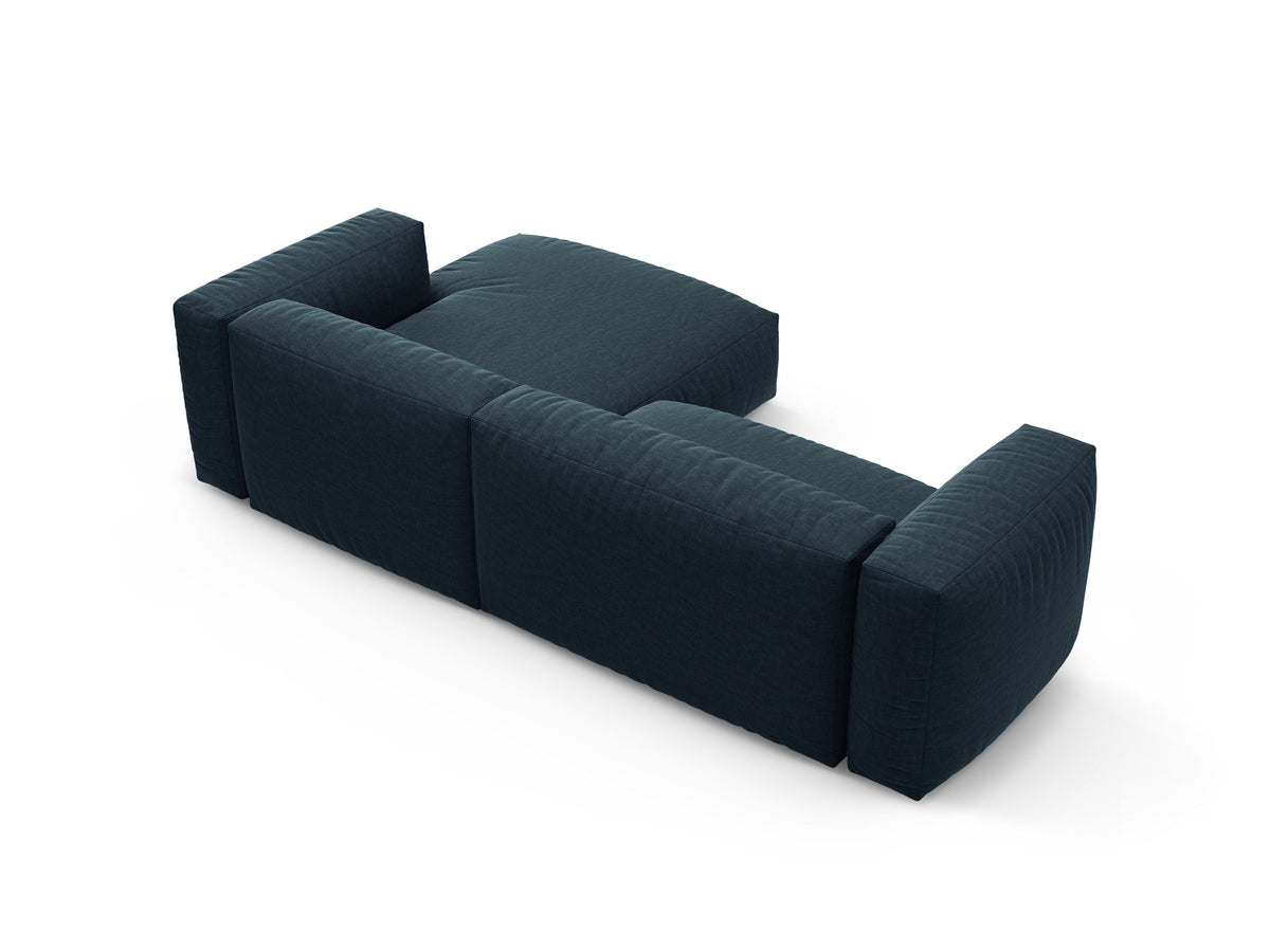 4-Sitzer Ecksofa rechts mit Schlaffunktion Martina in Blue Jeans-Boston präsentiert im Onlineshop von KAQTU Design AG. Bettsofa rechts ist von Micadoni