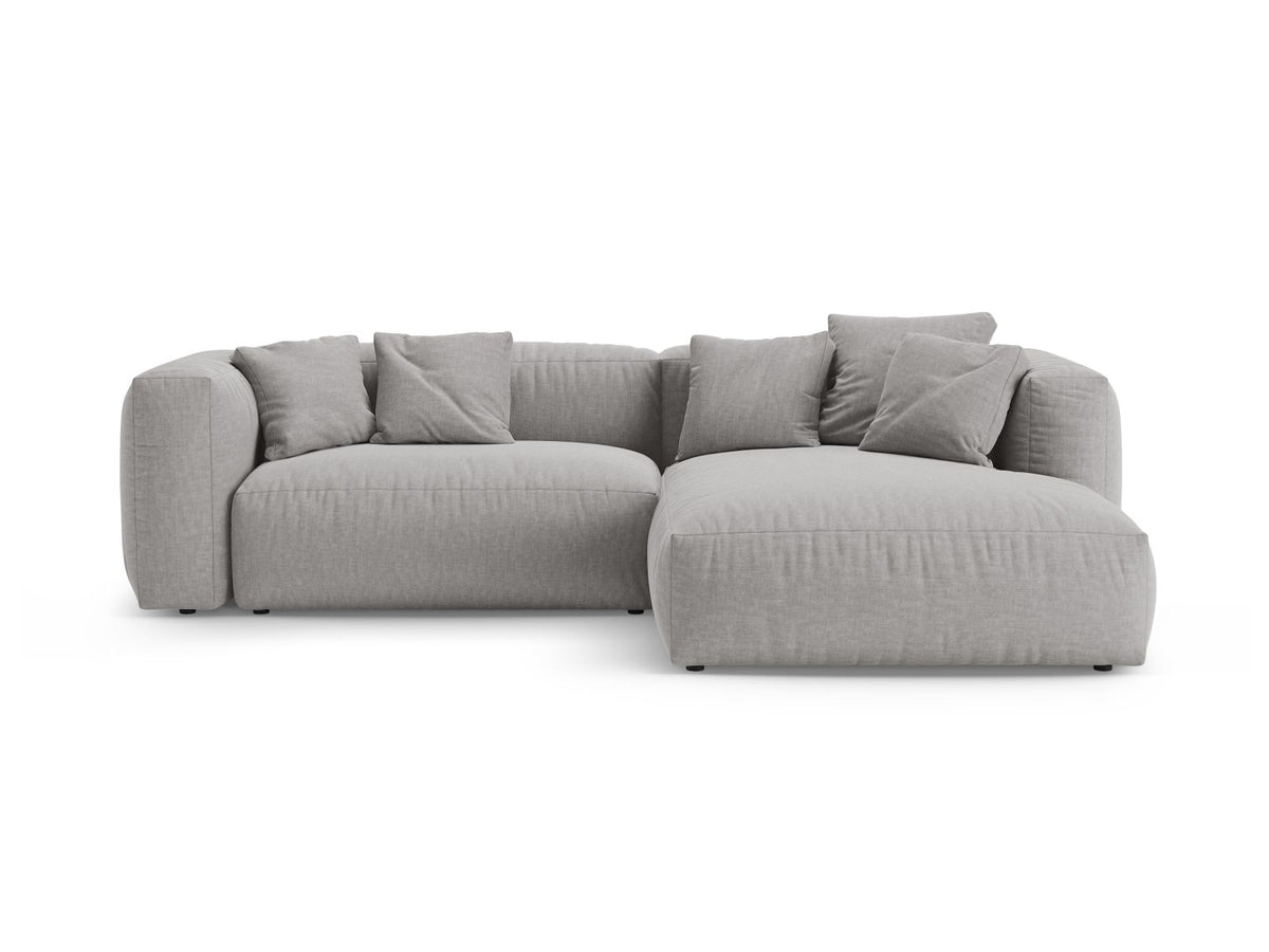 4-Sitzer Ecksofa rechts mit Schlaffunktion Martina in Light Grey-Boston präsentiert im Onlineshop von KAQTU Design AG. Bettsofa rechts ist von Micadoni