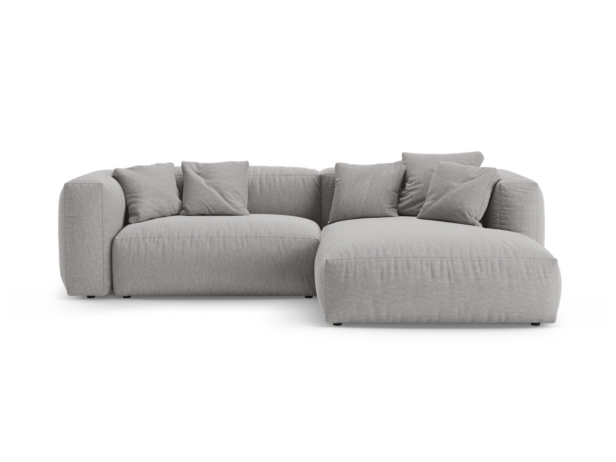 4-Sitzer Ecksofa rechts mit Schlaffunktion Martina in Light Grey-Boston präsentiert im Onlineshop von KAQTU Design AG. Bettsofa rechts ist von Micadoni