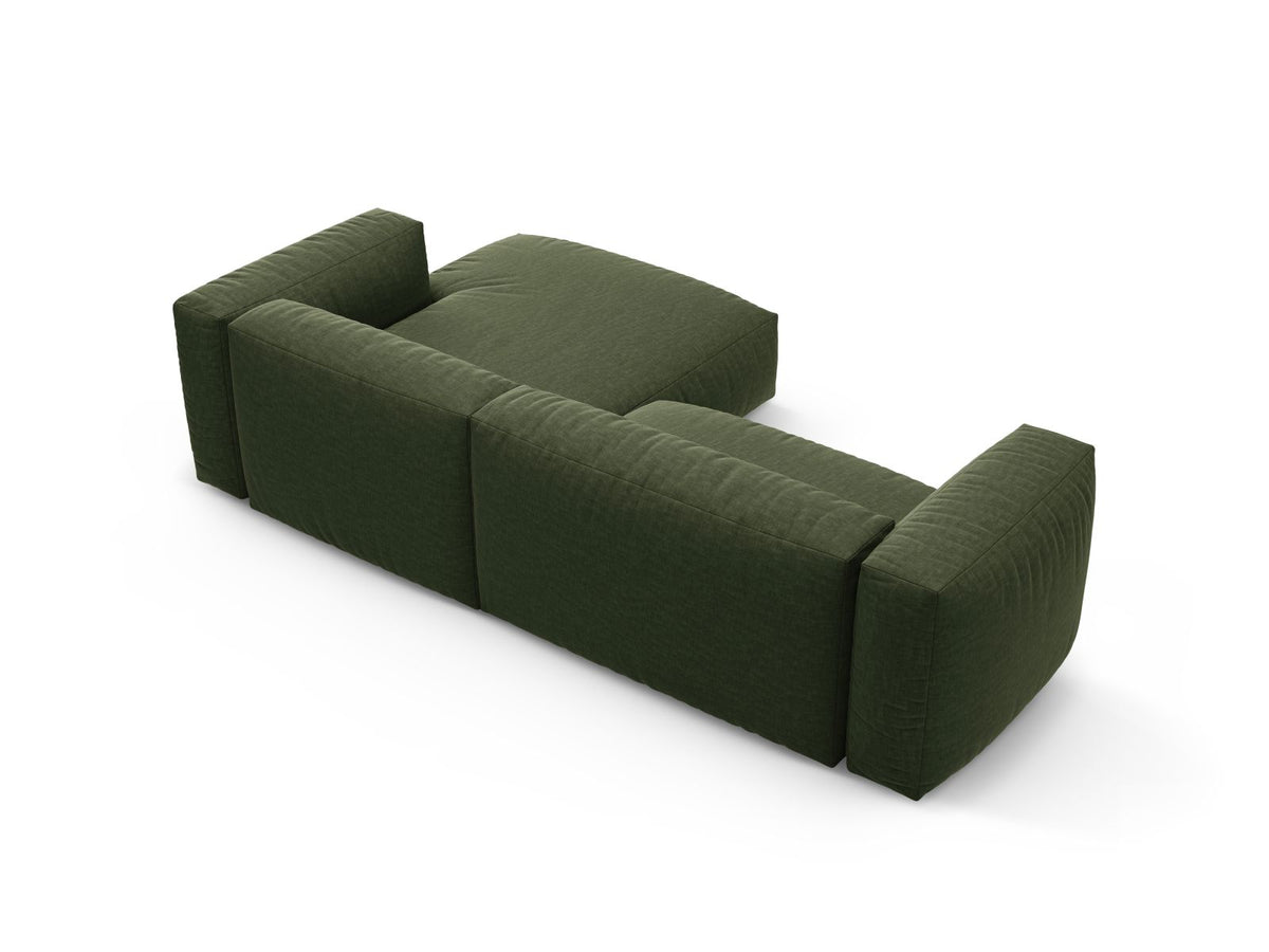 4-Sitzer Ecksofa rechts mit Schlaffunktion Martina in Green-Boston präsentiert im Onlineshop von KAQTU Design AG. Bettsofa rechts ist von Micadoni