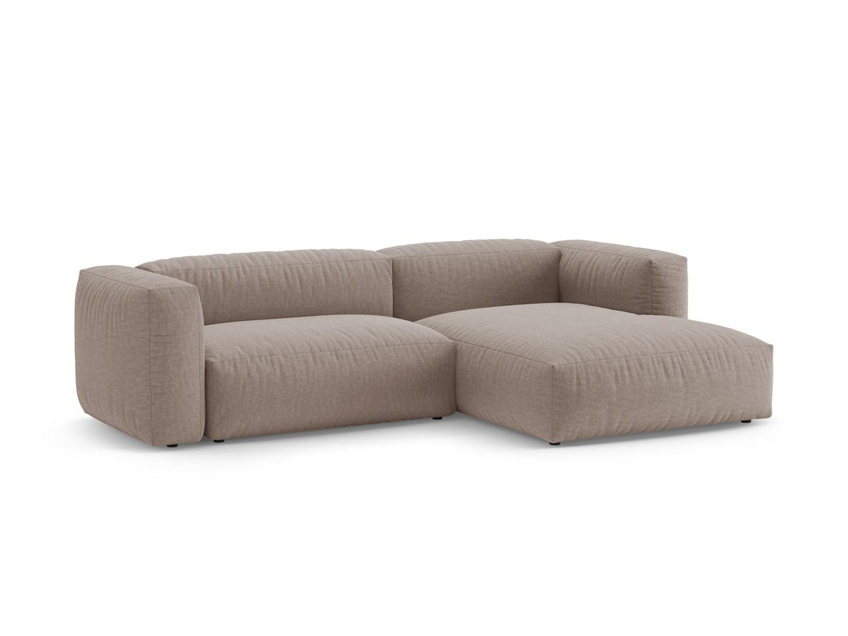 4-Sitzer Ecksofa rechts mit Schlaffunktion Martina in Dark Beige-Boston präsentiert im Onlineshop von KAQTU Design AG. Bettsofa rechts ist von Micadoni