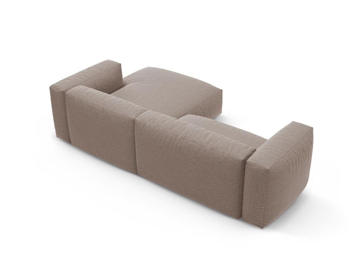 4-Sitzer Ecksofa rechts mit Schlaffunktion Martina in Dark Beige-Boston präsentiert im Onlineshop von KAQTU Design AG. Bettsofa rechts ist von Micadoni