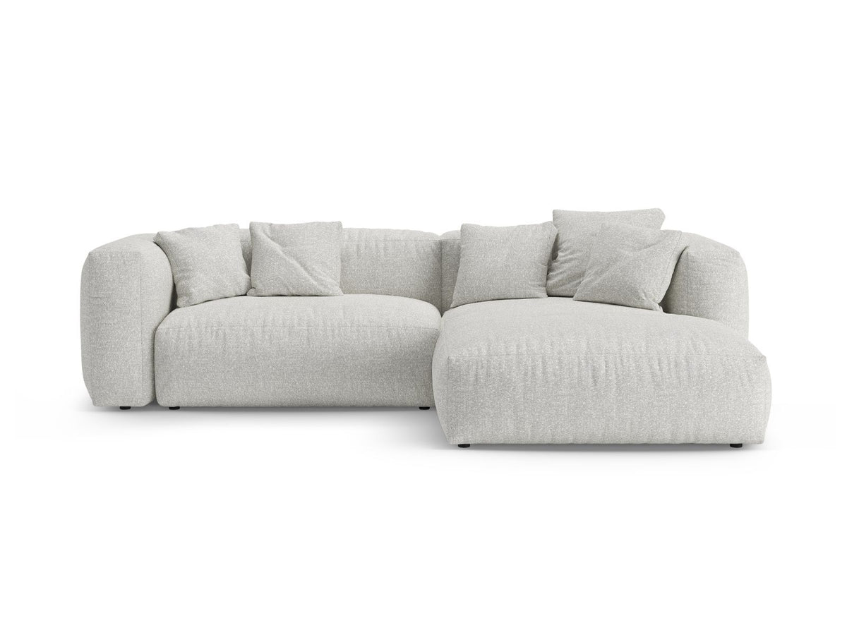 4-Sitzer Rechts-Ecksofa mit Bettfunktion und Box Martina in Grey Beige Melange-Monet präsentiert im Onlineshop von KAQTU Design AG. Bettsofa rechts ist von Micadoni