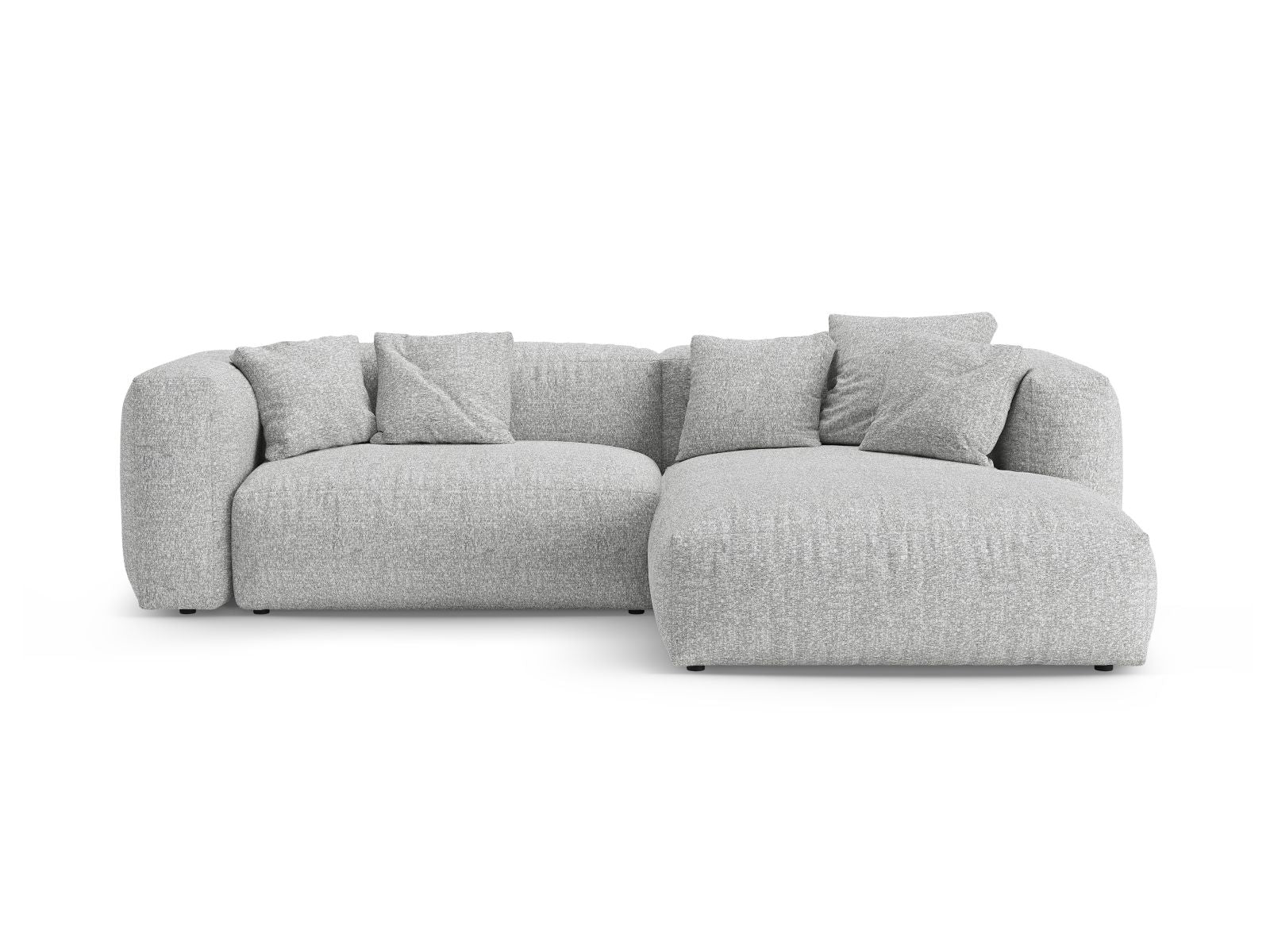4-Sitzer Ecksofa Martina rechts mit Schlaffunktion und Stauraum in Silver-Monet präsentiert im Onlineshop von KAQTU Design AG. Bettsofa rechts ist von Micadoni