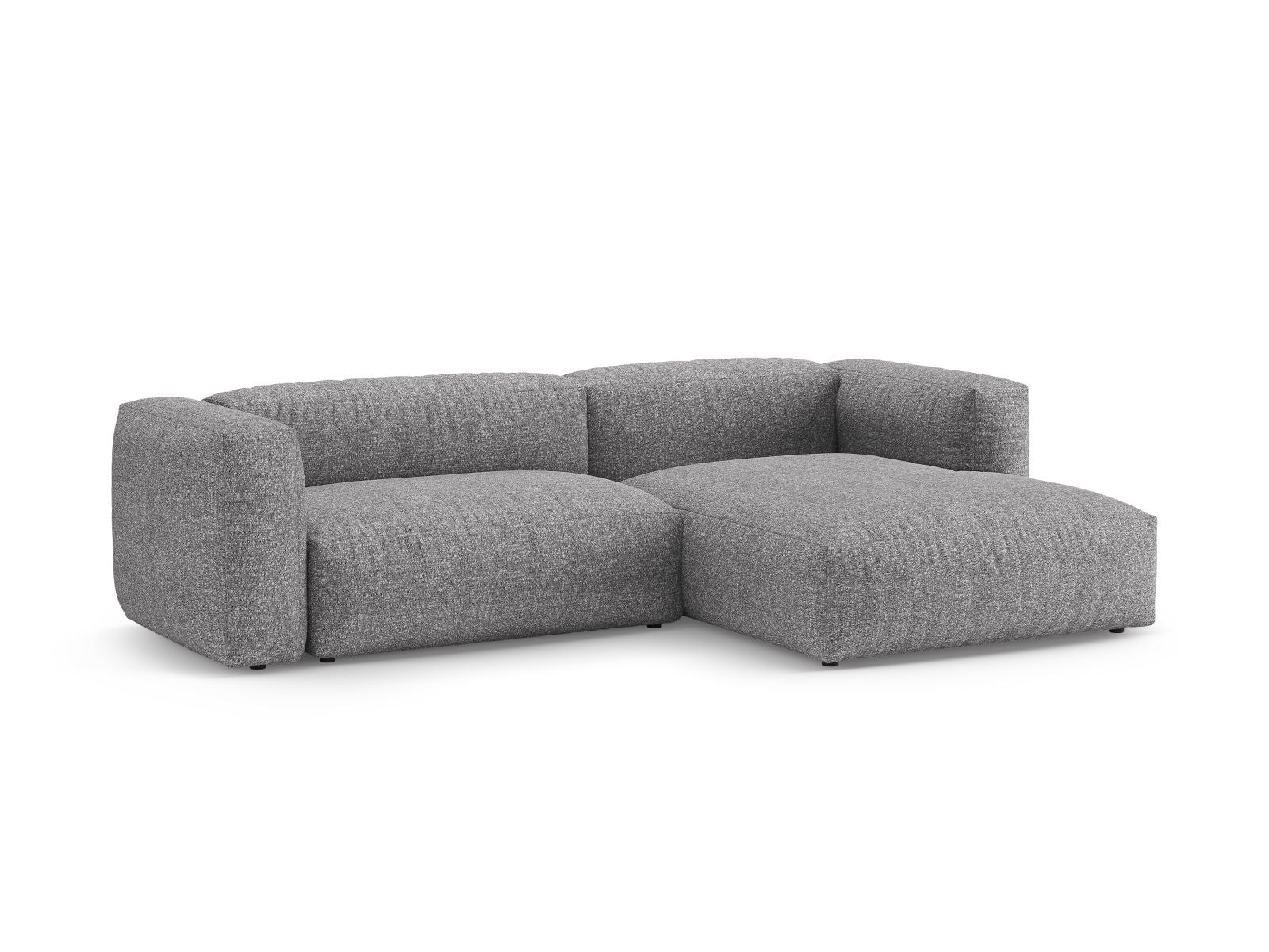 Elegantes 4-Sitzer Ecksofa Martina in Graphit mit praktischer Schlaffunktion und Stauraum, ideal für modernes Wohnen.