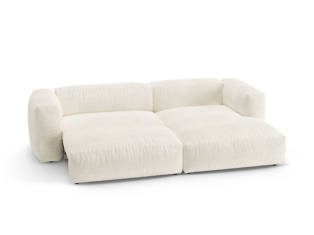 4-Sitzer Ecksofa Martina rechts mit Schlaffunktion und Stauraum in Ivory-Monet präsentiert im Onlineshop von KAQTU Design AG. Bettsofa rechts ist von Micadoni