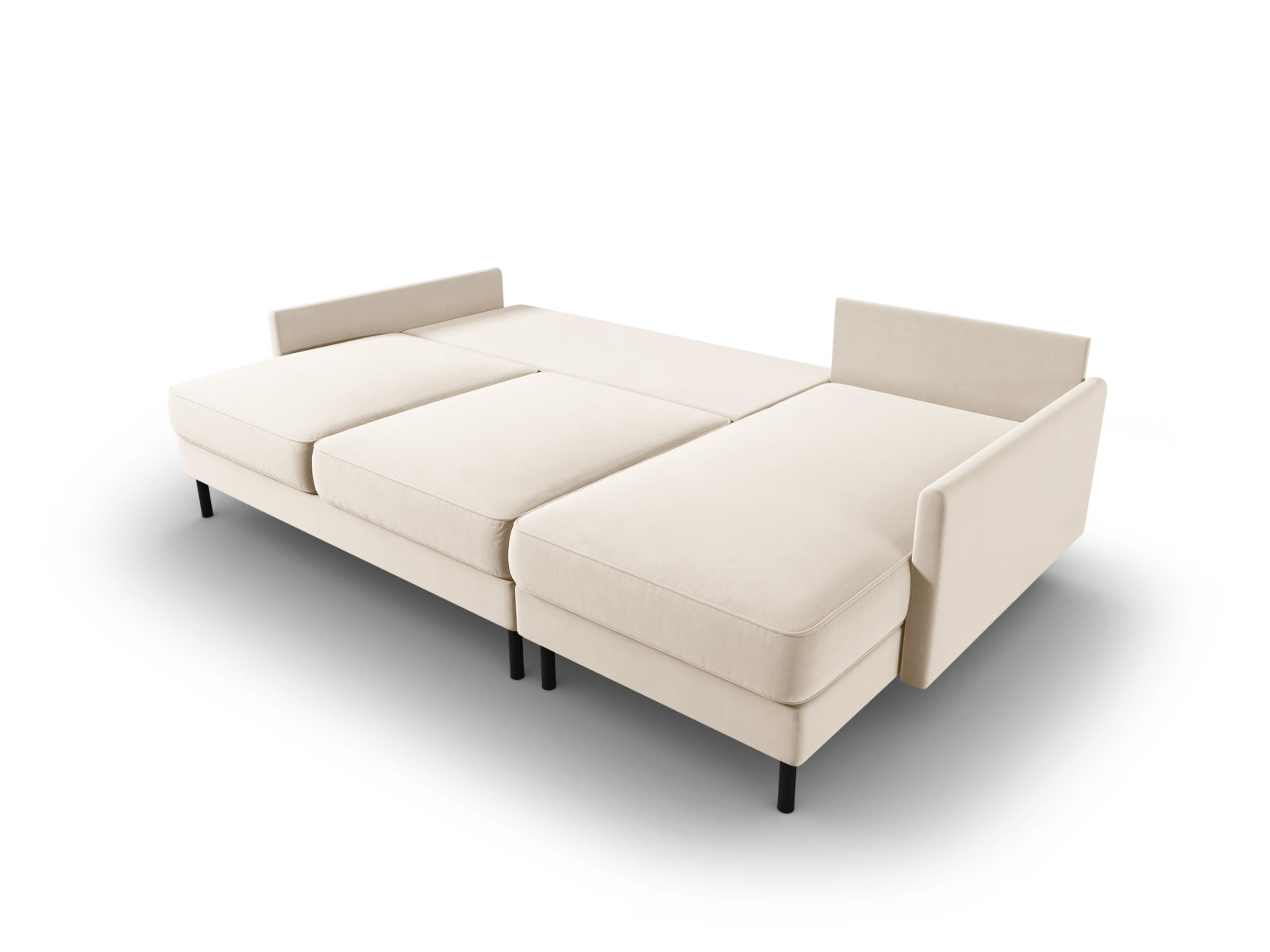 Erleben Sie das stilvolle Scott Velour Ecksofa rechts von Micadoni: ein 5-Sitzer mit komfortabler Schlaffunktion und viel Stauraum für Ihr modernes Zuhause!