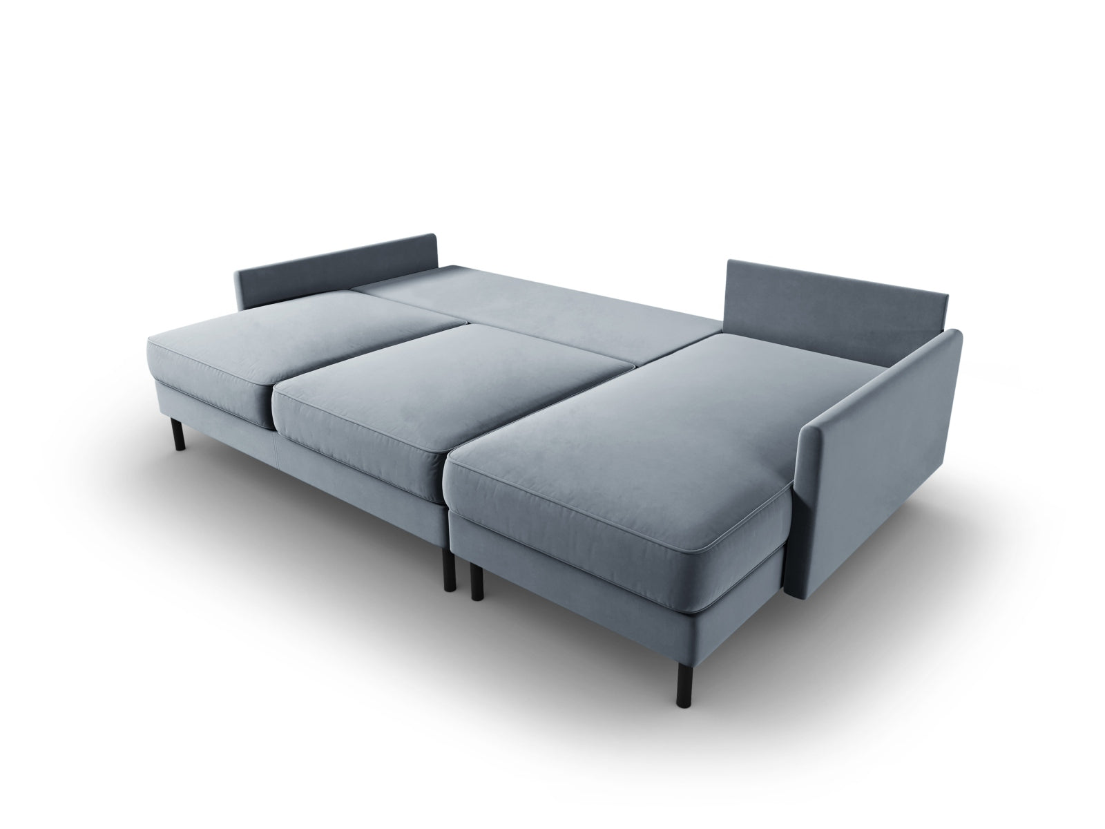 Erleben Sie das stilvolle Scott Velour Ecksofa rechts von Micadoni: ein 5-Sitzer mit komfortabler Schlaffunktion und viel Stauraum für Ihr modernes Zuhause!