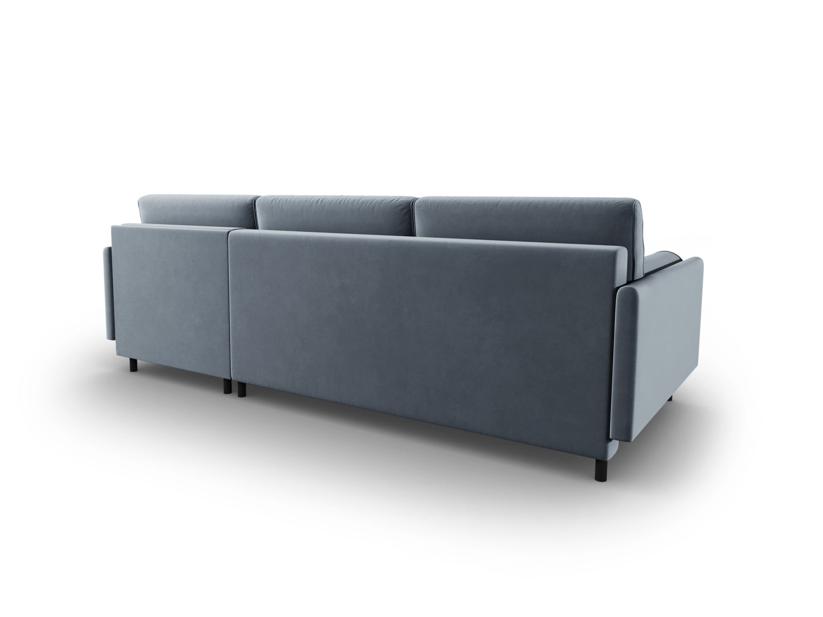 Erleben Sie das stilvolle Scott Velour Ecksofa rechts von Micadoni: ein 5-Sitzer mit komfortabler Schlaffunktion und viel Stauraum für Ihr modernes Zuhause!