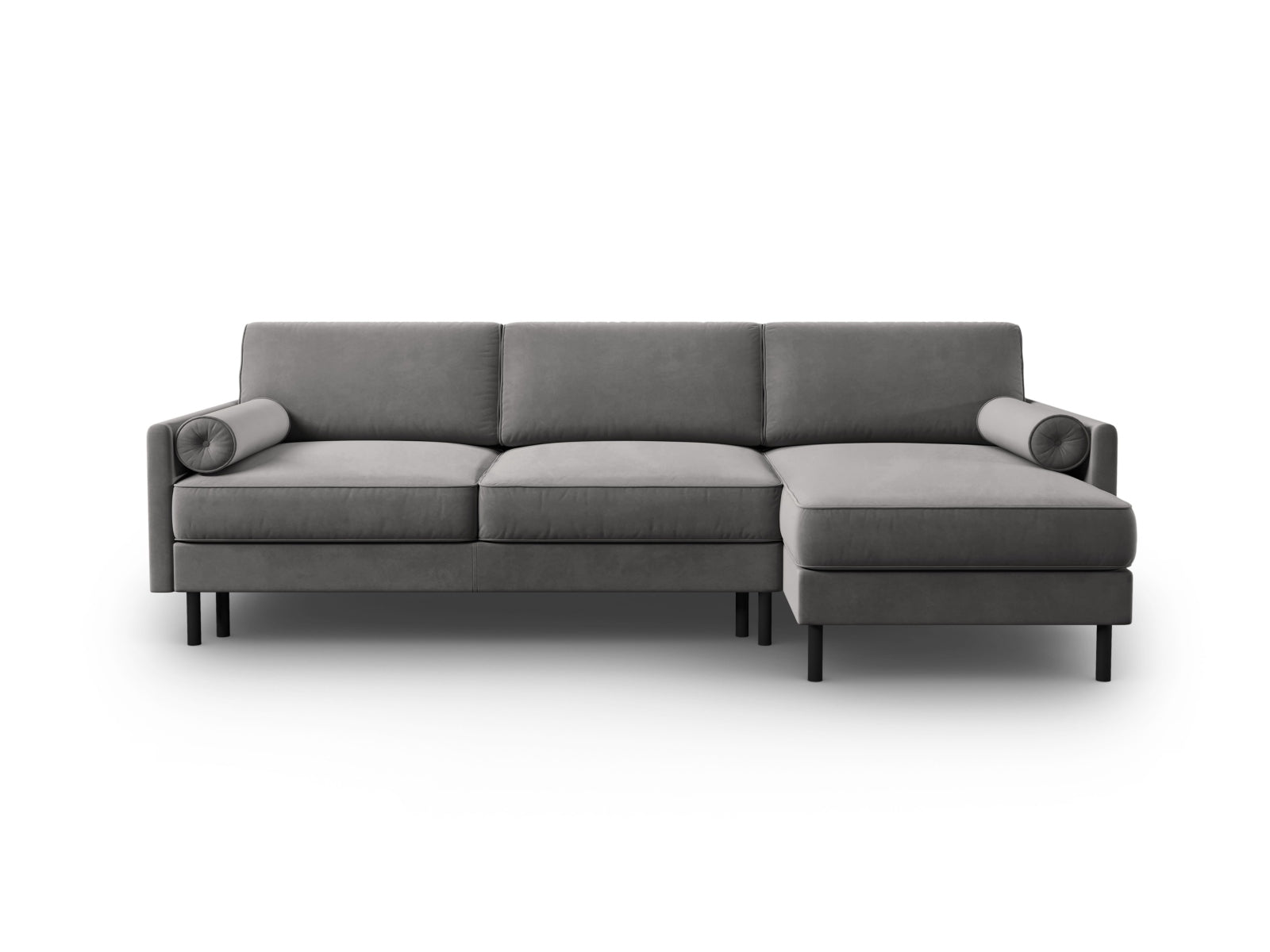 Scott Velour Ecksofa rechts mit Schlaffunktion und Stauraum 5 Sitzer in Light Grey präsentiert im Onlineshop von KAQTU Design AG. Ecksofa rechts ist von Micadoni