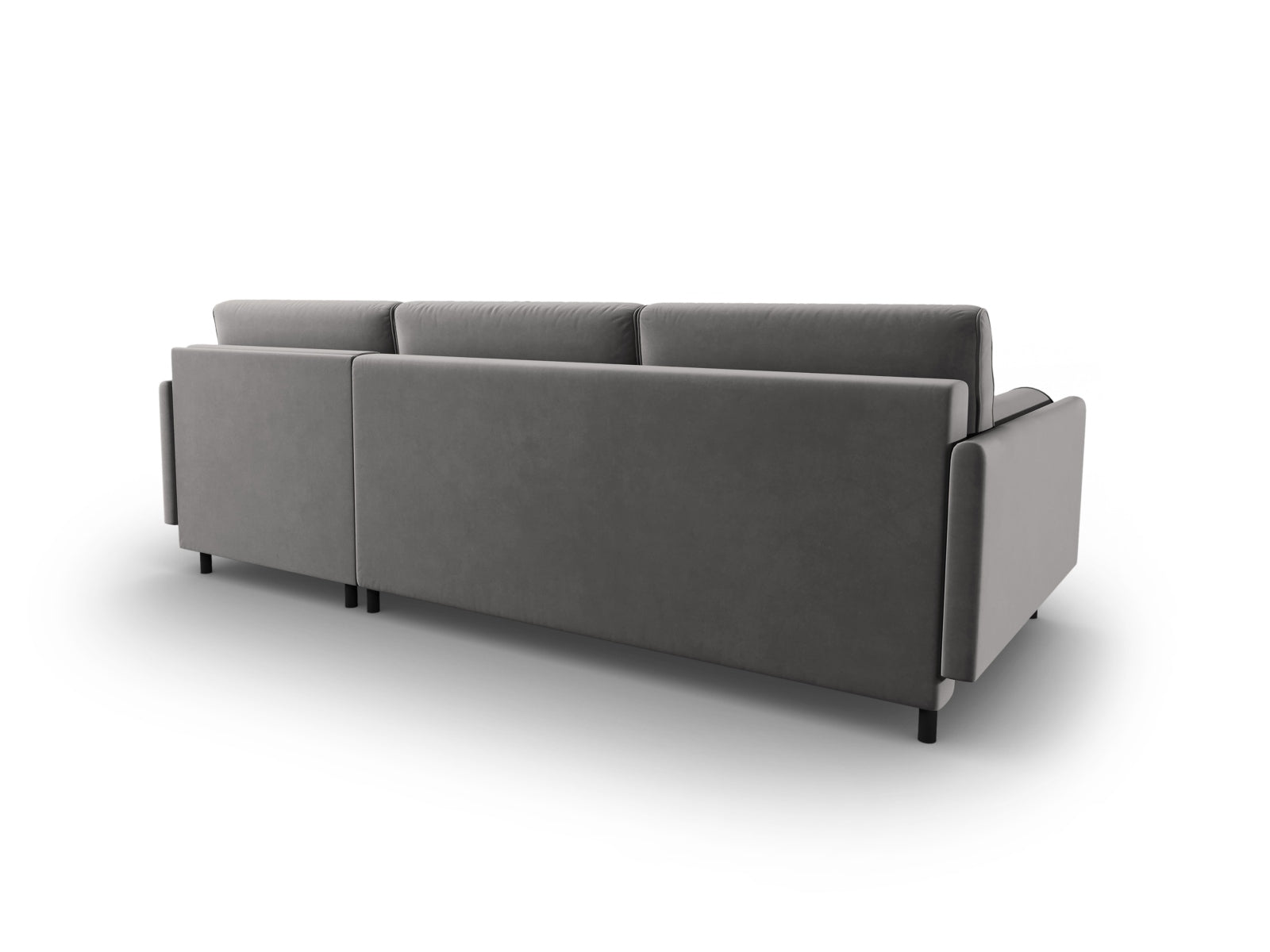 Erleben Sie das stilvolle Scott Velour Ecksofa rechts von Micadoni: ein 5-Sitzer mit komfortabler Schlaffunktion und viel Stauraum für Ihr modernes Zuhause!