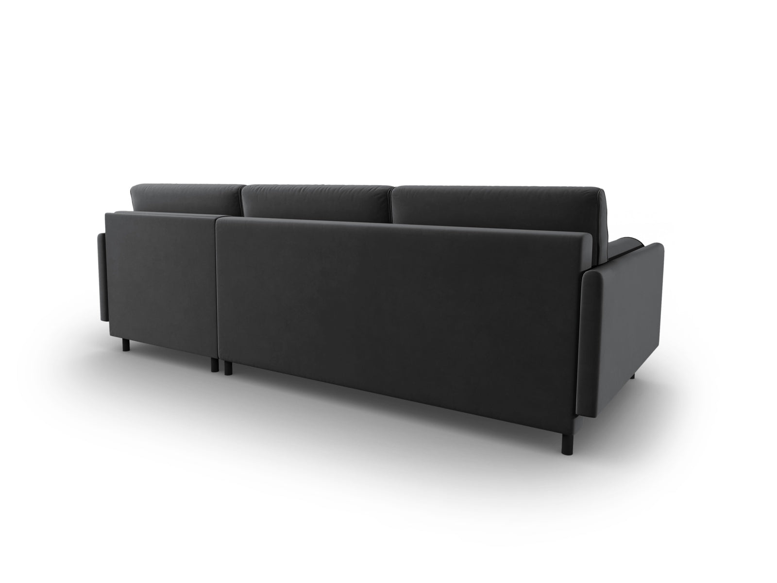 Erleben Sie das stilvolle Scott Velour Ecksofa rechts von Micadoni: ein 5-Sitzer mit komfortabler Schlaffunktion und viel Stauraum für Ihr modernes Zuhause!