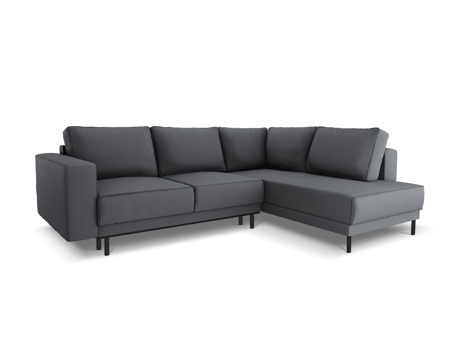 Caro Ecksofa rechts mit Schlaffunktion 5 Sitzer in Dark Grey präsentiert im Onlineshop von KAQTU Design AG. Ecksofa rechts ist von Micadoni