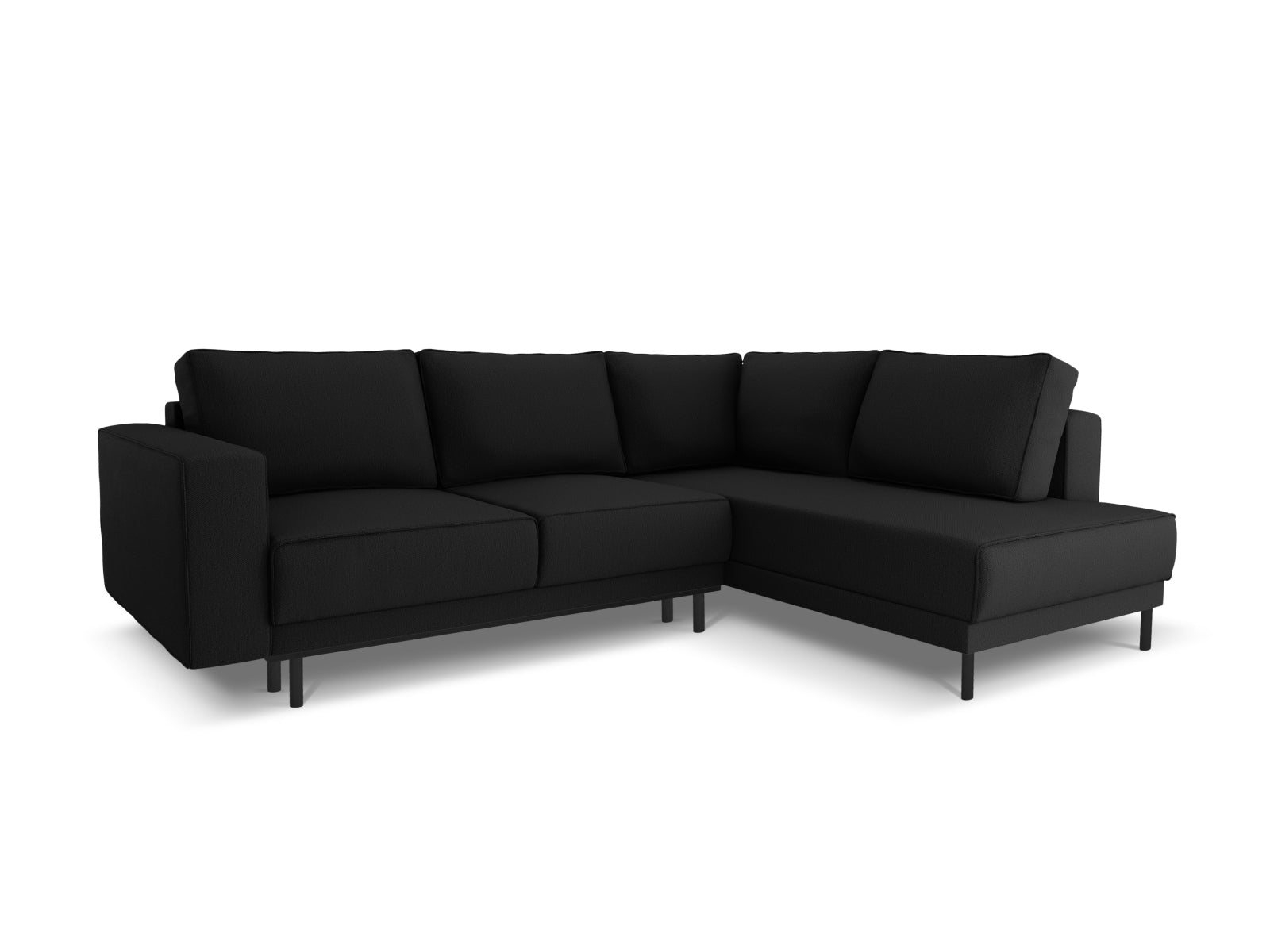 Caro Ecksofa rechts mit Schlaffunktion 5 Sitzer in Black präsentiert im Onlineshop von KAQTU Design AG. Ecksofa rechts ist von Micadoni