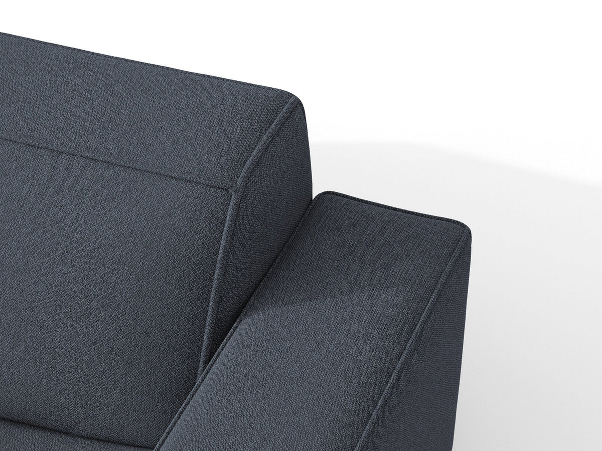 Jodie Ecksofa rechts mit Schlaffunktion und Stauraumbox 3 Sitzer in Blue-Megan präsentiert im Onlineshop von KAQTU Design AG. Bettsofa rechts ist von Micadoni