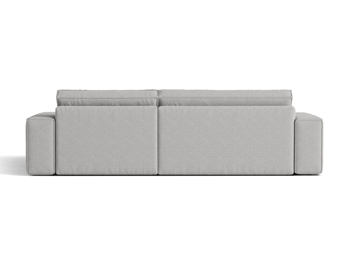 Jodie Ecksofa rechts mit Schlaffunktion und Stauraumbox 3 Sitzer in Light Grey-Megan präsentiert im Onlineshop von KAQTU Design AG. Bettsofa rechts ist von Micadoni