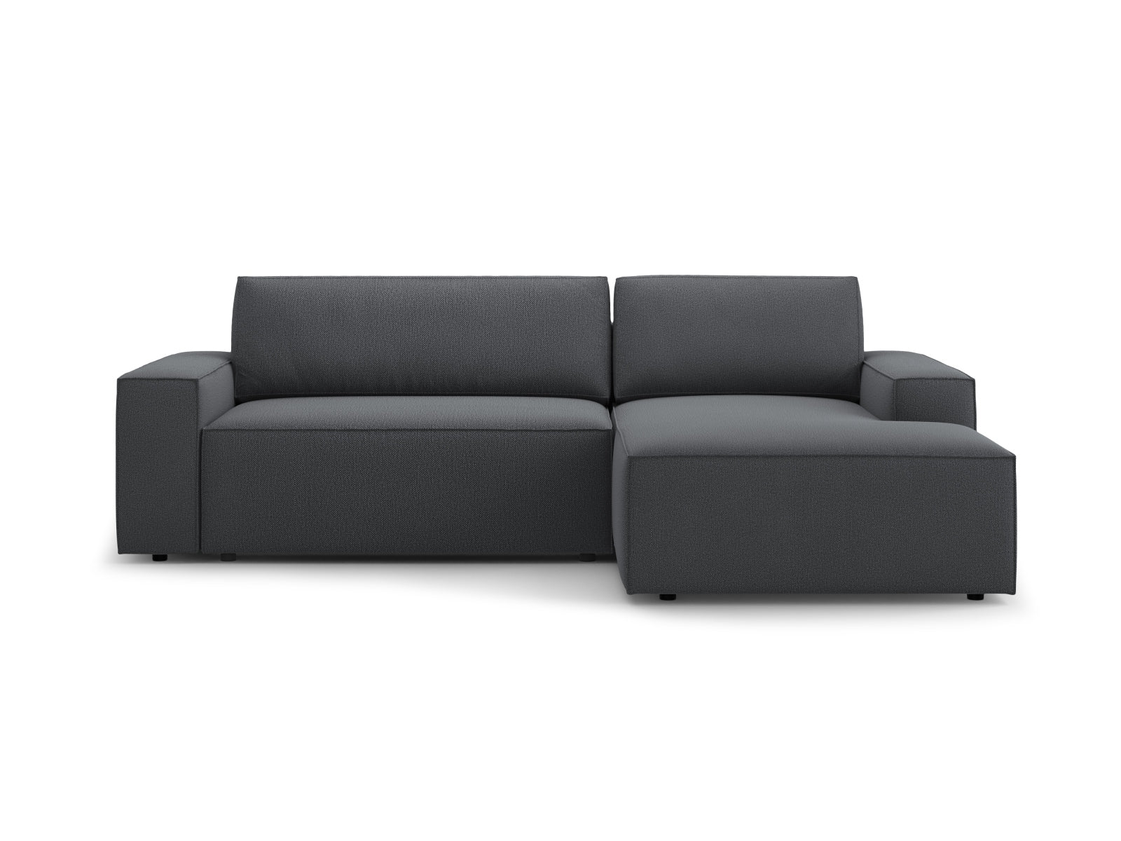 Jodie Ecksofa rechts mit Schlaffunktion und Stauraumbox 3 Sitzer in Dark Grey präsentiert im Onlineshop von KAQTU Design AG. Ecksofa rechts ist von Micadoni