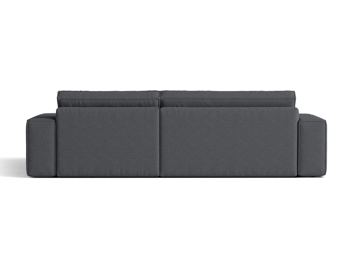 Jodie Ecksofa rechts mit Schlaffunktion und Stauraumbox 3 Sitzer in Dark Grey-Megan präsentiert im Onlineshop von KAQTU Design AG. Bettsofa rechts ist von Micadoni