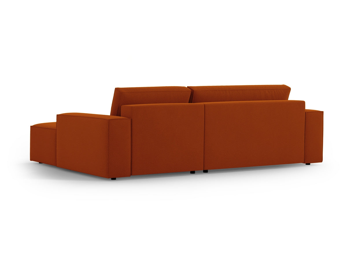 Jodie Ecksofa rechts mit Schlaffunktion und Stauraumbox 3 Sitzer in Terracotta-Megan präsentiert im Onlineshop von KAQTU Design AG. Bettsofa rechts ist von Micadoni
