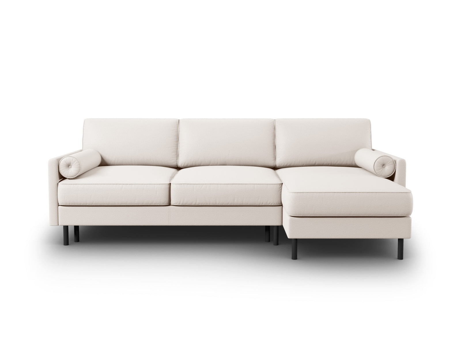 Scott Ecksofa rechts mit Schlaffunktion und Stauraum 5 Sitzer in Light Beige-Megan präsentiert im Onlineshop von KAQTU Design AG. Bettsofa rechts ist von Micadoni