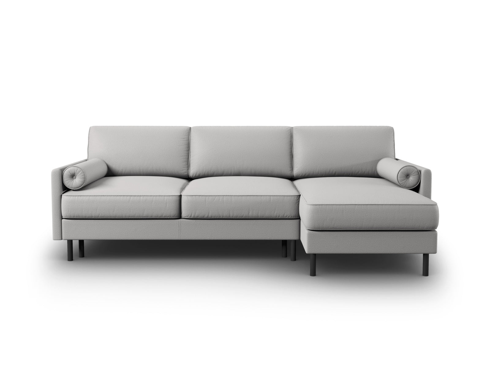 Scott Ecksofa rechts mit Schlaffunktion und Stauraum 5 Sitzer in Light Grey-Megan präsentiert im Onlineshop von KAQTU Design AG. Bettsofa rechts ist von Micadoni