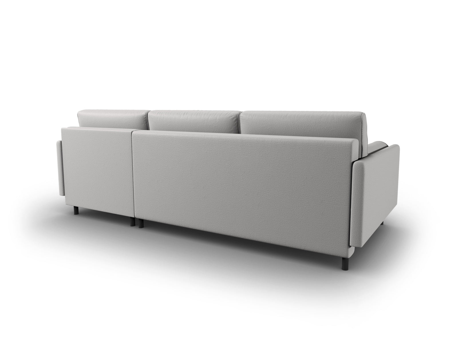 Elegantes Scott Ecksofa in Grau, 5-Sitzer mit vielseitiger Schlaffunktion und integriertem Stauraum für optimalen Komfort und Funktionalität.