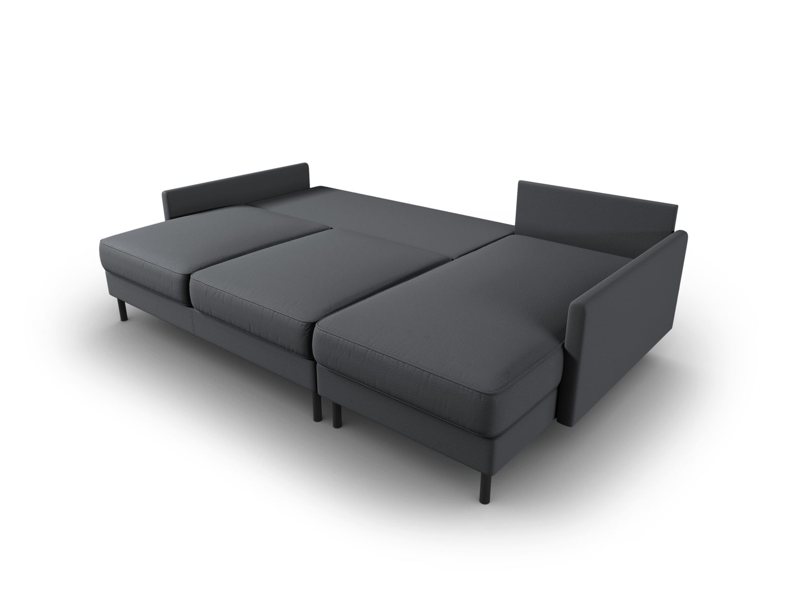 Stylisches Scott Ecksofa in Dunkelgrau, 5-Sitzer mit praktischer Schlaffunktion und Stauraum, perfekt für entspannte Abende und Gäste.
