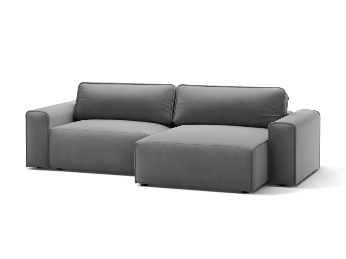 3-Sitzer Ecksofa Victor rechts mit Schlaffunktion und Stauraum in Grey-Paris präsentiert im Onlineshop von KAQTU Design AG. Bettsofa rechts ist von Micadoni