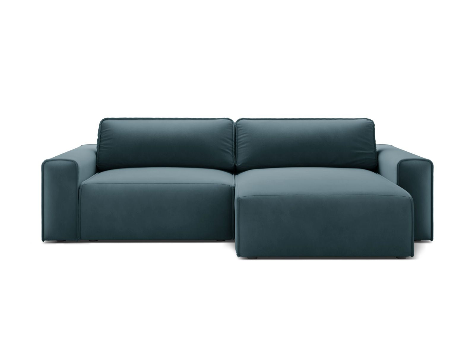 3-Sitzer Ecksofa Victor rechts mit Schlaffunktion und Stauraum in Blue-Paris präsentiert im Onlineshop von KAQTU Design AG. Bettsofa rechts ist von Micadoni