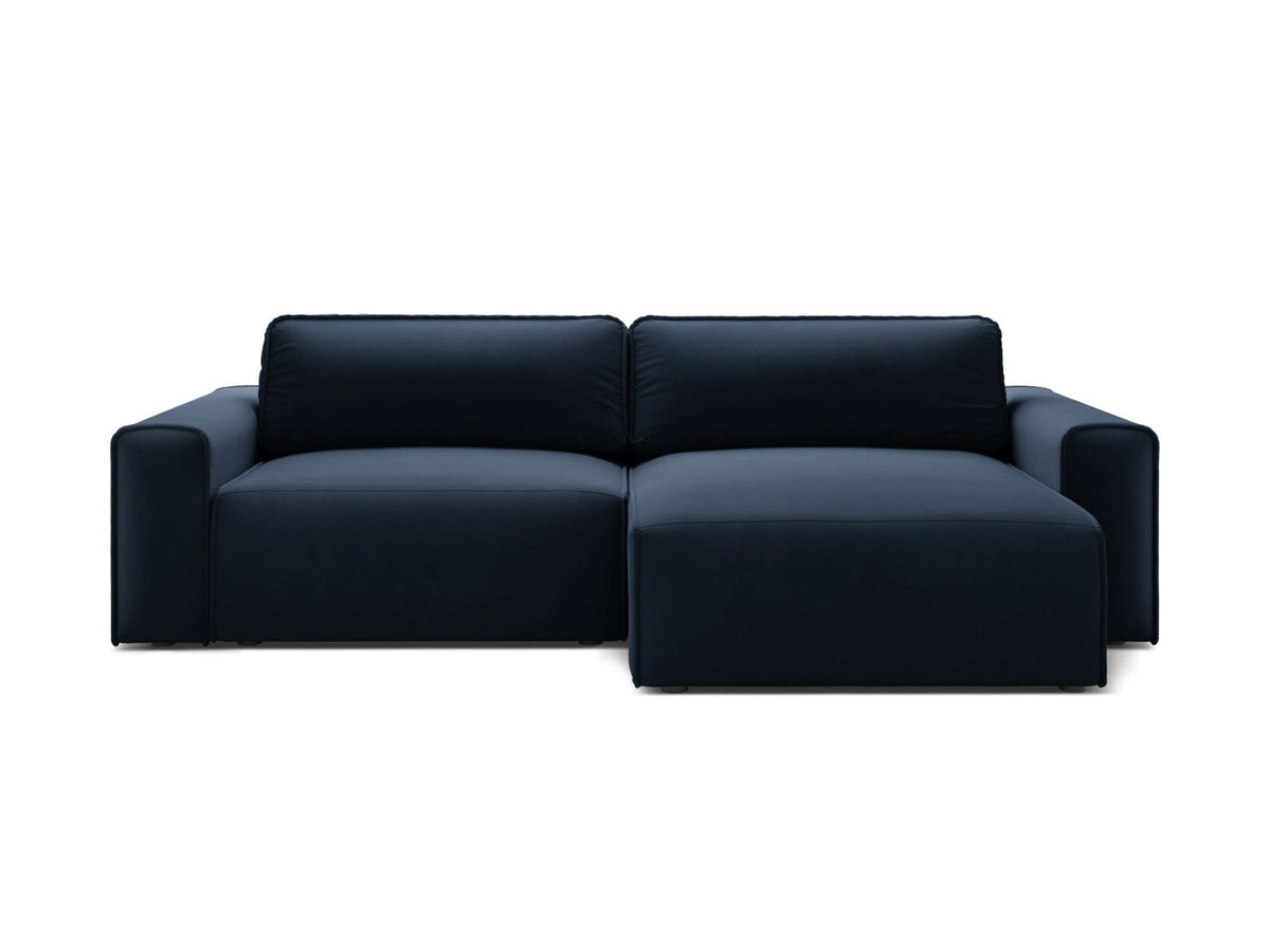 3-Sitzer Ecksofa Victor rechts mit Schlaffunktion und Stauraum in Dark Blue-Paris präsentiert im Onlineshop von KAQTU Design AG. Bettsofa rechts ist von Micadoni