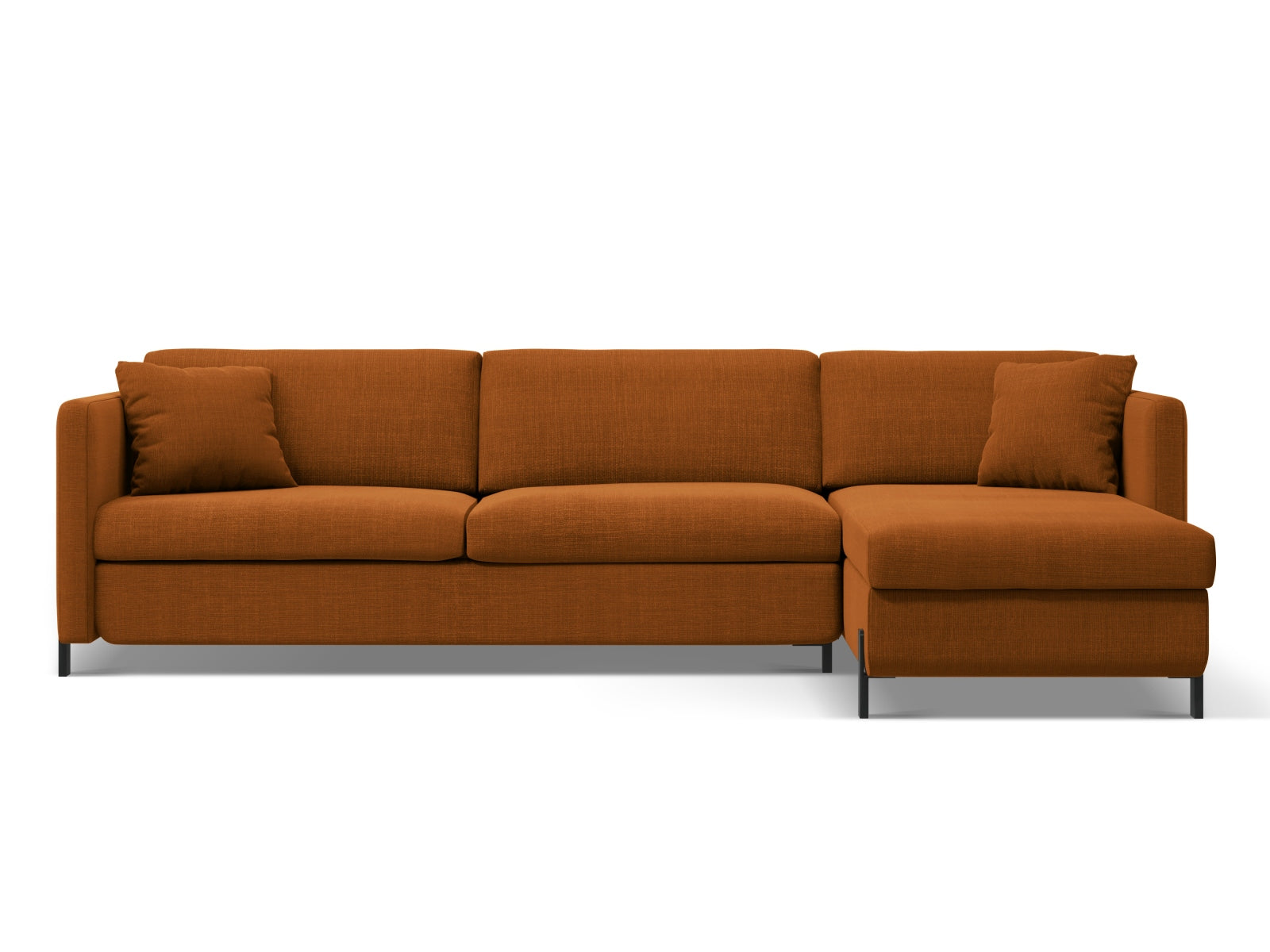 Gloria Ecksofa rechts mit Schlaffunktion und Stauraum 4 Sitzer in Brick-Bjorn präsentiert im Onlineshop von KAQTU Design AG. Bettsofa rechts ist von Micadoni