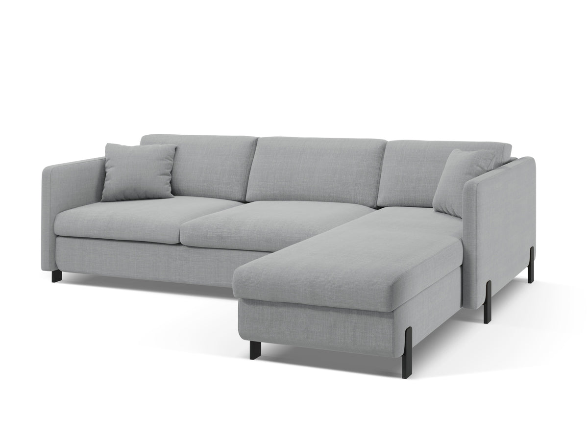 Gloria Ecksofa rechts mit Schlaffunktion und Stauraum 4 Sitzer in Light Grey-Bjorn präsentiert im Onlineshop von KAQTU Design AG. Bettsofa rechts ist von Micadoni