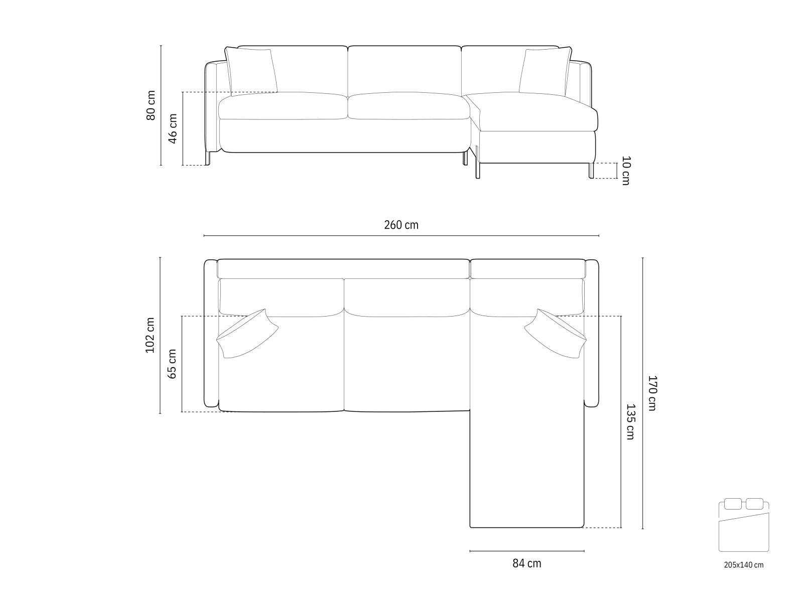 Elegantes braunes Velours Ecksofa Gloria, rechts, mit komfortabler Schlaffunktion und integriertem Stauraum für optimalen Platzbedarf.