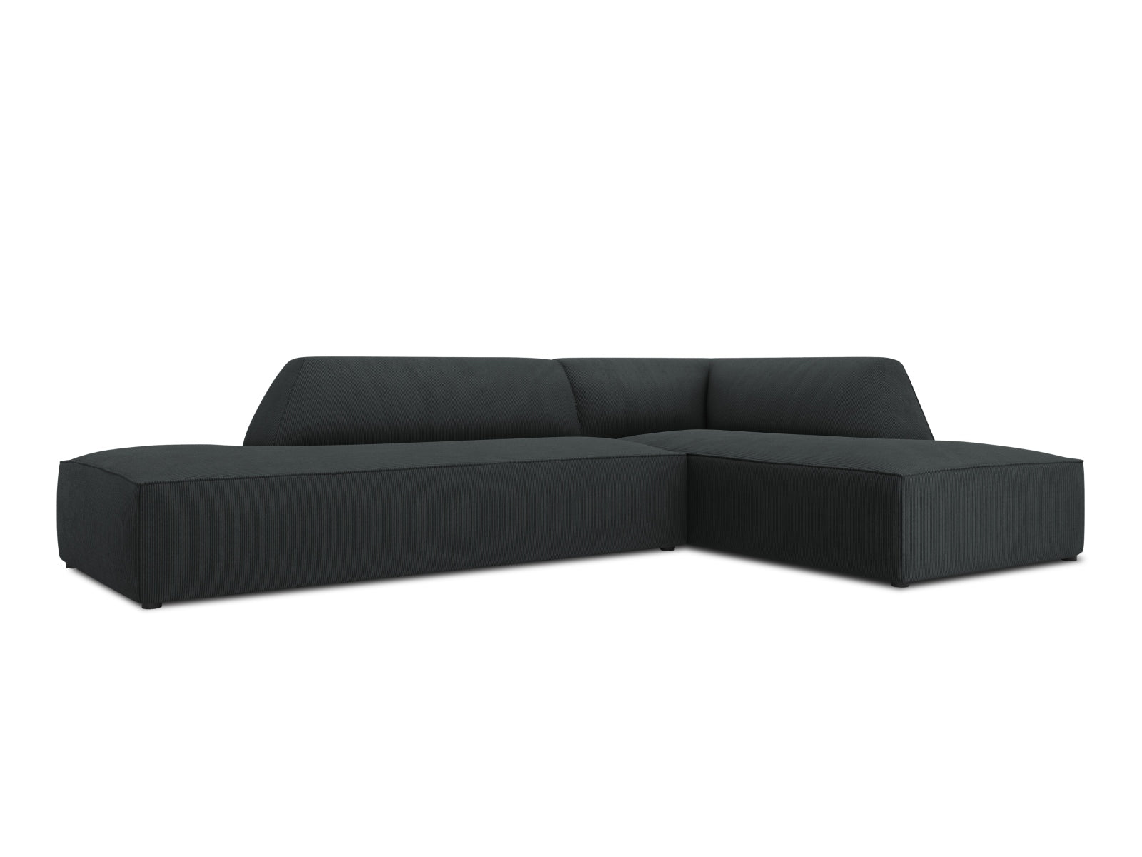 Modernes Ruby Ecksofa mit offener rechter Seite, 4-Sitzer, perfekt für gemütliche Zusammenkünfte und stilvolle Einrichtung.