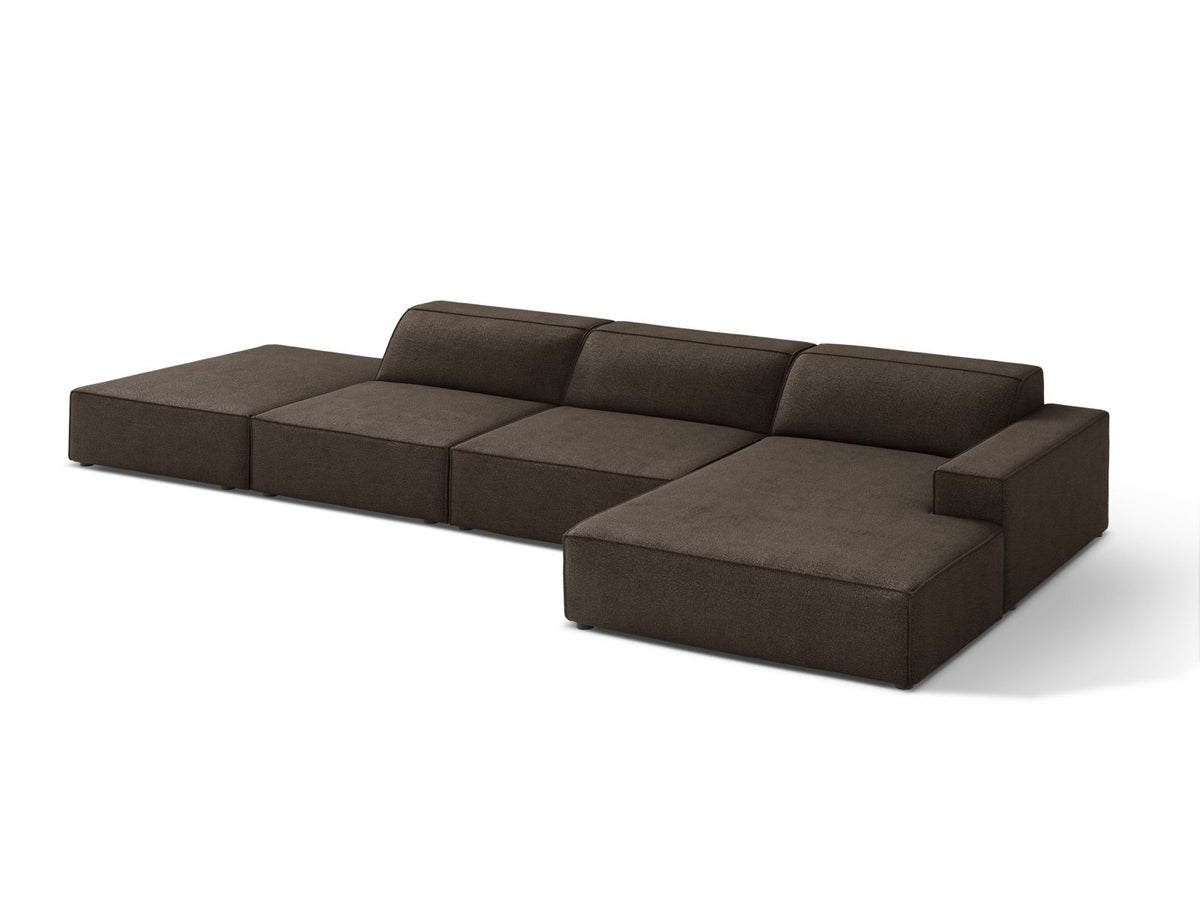 Jodie Boucle modulares Ecksofa rechts 5 Sitzer in Brown-Baloo präsentiert im Onlineshop von KAQTU Design AG. Ecksofa rechts ist von Micadoni