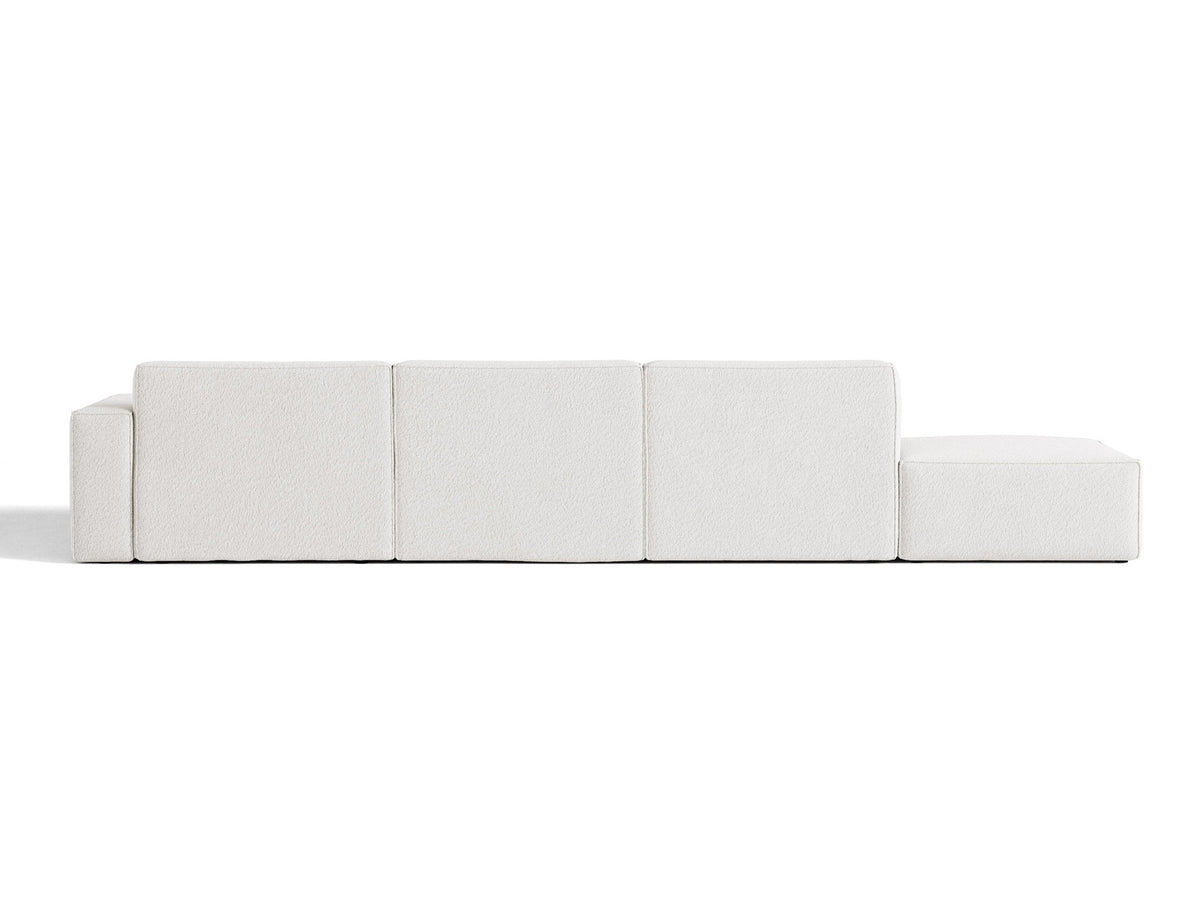 Modulares Ecksofa Jodie von Micadoni mit Stoffbezug, Holzrahmen und niedrigen schwarzen Beinen