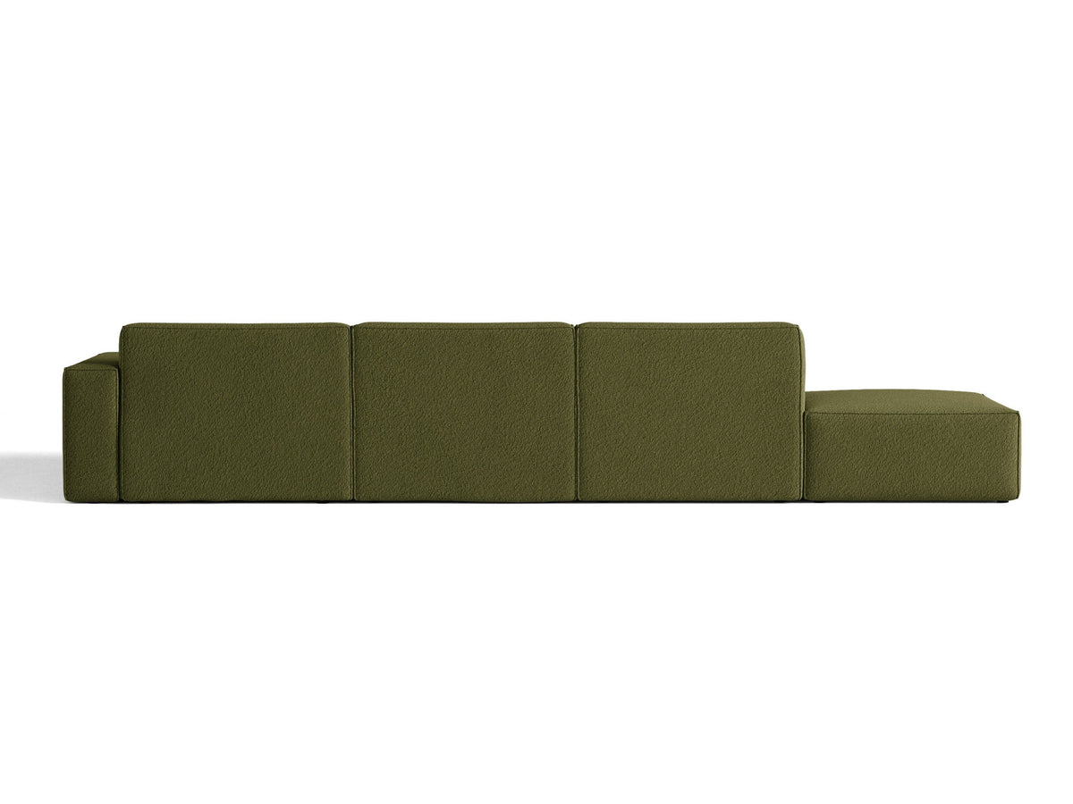 Modulares Ecksofa Jodie von Micadoni mit Stoffbezug, Holzrahmen und niedrigen schwarzen Beinen